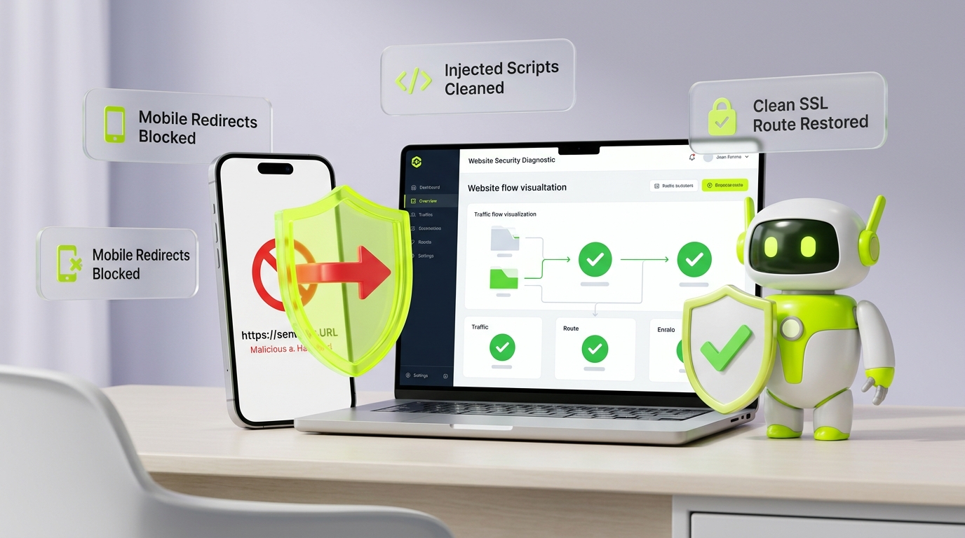 WordPress Malicious Redirects: Forensic Investigation of Injected JavaScript, Conditional .htaccess Hijacks, and Mobile-Only Redirect Remediation